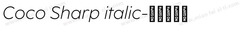 Coco Sharp italic字体转换